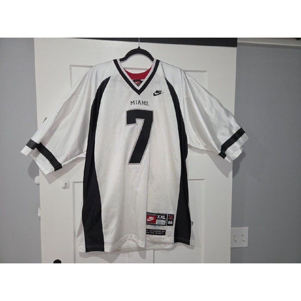 Nike Redhawks Univ of Miami Ben Roethlisberger 7 STEELERS  Throwback Jersey